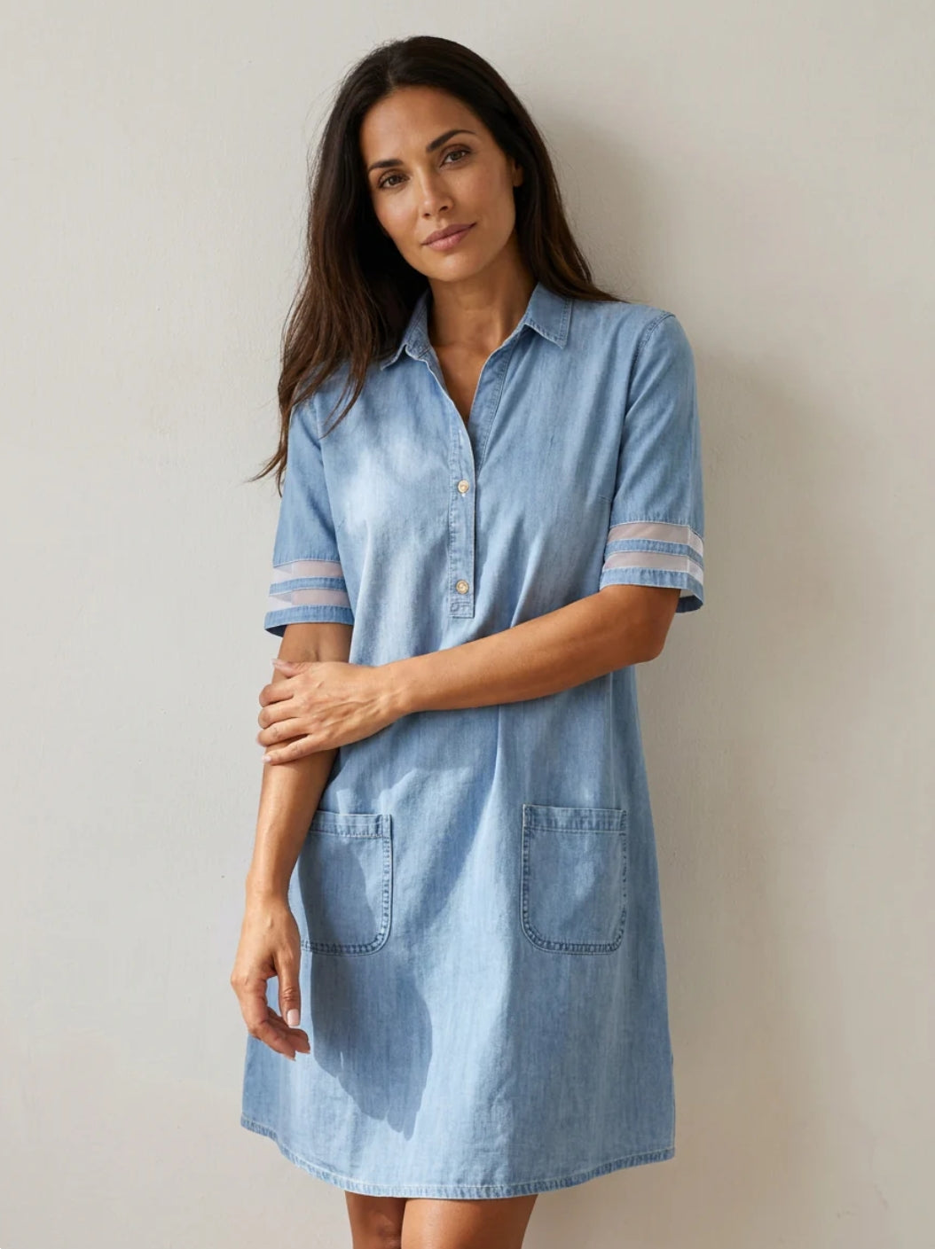 The Lewis & Kelly Denim Breeze Shirt Dress