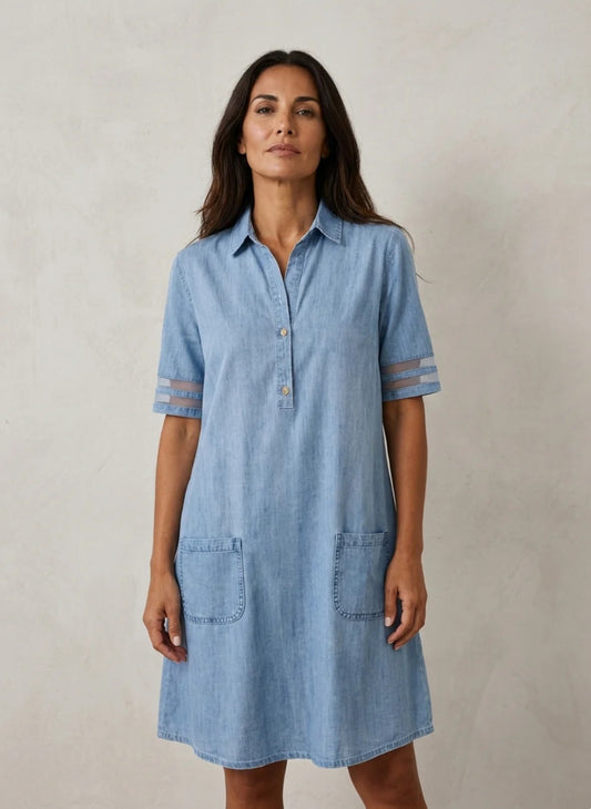 The Lewis & Kelly Denim Breeze Shirt Dress