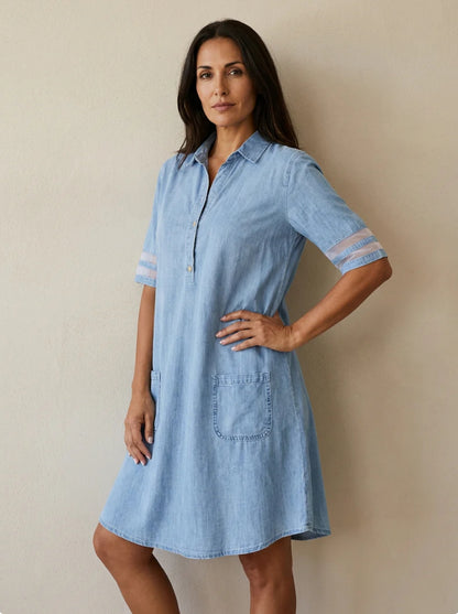 The Lewis & Kelly Denim Breeze Shirt Dress