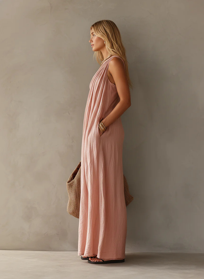 The Lewis & Kelly Santorini One-Shoulder Maxi Dress